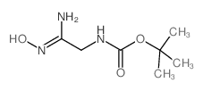 2-氨基-2-(羟基亚氨基)乙基氨基甲酸叔丁酯结构式