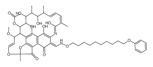 3-[(10-Phenoxydecyl)oxyiminomethyl]rifamycin结构式