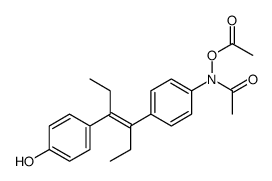 [N-acetyl-4-[(E)-4-(4-hydroxyphenyl)hex-3-en-3-yl]anilino] acetate Structure