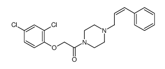 2-(2,4-dichlorophenoxy)-1-[4-[(E)-3-phenylprop-2-enyl]piperazin-1-yl]ethanone结构式