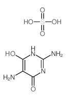 2,5-diamino-4-hydroxy-1H-pyrimidin-6-one,sulfuric acid Structure