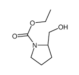 ethyl (2S)-2-(hydroxymethyl)pyrrolidine-1-carboxylate结构式