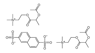 2-(2-acetyloxypropanoyloxy)ethyl-trimethylazanium,naphthalene-2,6-disulfonate结构式