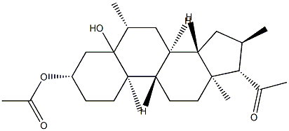 3β-(Acetyloxy)-5-hydroxy-6β,16α-dimethylpregnan-20-one structure