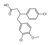 4-(3-chloro-4-methoxyphenyl)-3-(4-chlorophenyl)butanoic acid结构式