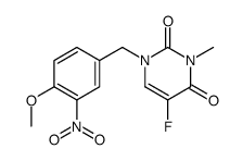 5-fluoro-1-[(4-methoxy-3-nitrophenyl)methyl]-3-methylpyrimidine-2,4-dione Structure