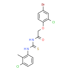 2-(4-bromo-2-chlorophenoxy)-N-{[(3-chloro-2-methylphenyl)amino]carbonothioyl}acetamide结构式