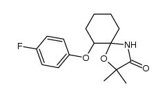 6-(4-fluoro-phenoxy)-2,2-dimethyl-1-oxa-4-aza-spiro[4.5]decan-3-one结构式