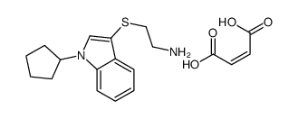 but-2-enedioic acid,2-(1-cyclopentylindol-3-yl)sulfanylethanamine结构式