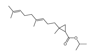 2-((E)-4,8-Dimethyl-nona-3,7-dienyl)-2-methyl-cyclopropanecarboxylic acid isopropyl ester Structure