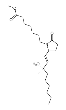 7-[2-((E)-3-Hydroxy-3-methyl-non-1-enyl)-5-oxo-pyrrolidin-1-yl]-heptanoic acid methyl ester结构式