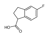 2,3-DIHYDRO-5-FLUORO-1H-INDENE-1-CARBOXYLIC ACID结构式