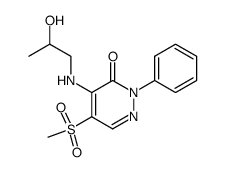 4-(2-hydroxy-propylamino)-5-methanesulfonyl-2-phenyl-2H-pyridazin-3-one Structure