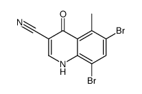 6,8-二溴-4-羟基-5-甲基-3-喹啉甲星空app结构式