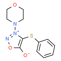 3-(4-Morpholinyl)-4-(phenylthio)sydnone结构式