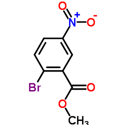 2-溴-5-硝基苯甲酸甲酯结构式