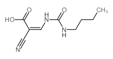 (Z)-3-(butylcarbamoylamino)-2-cyano-prop-2-enoic acid Structure