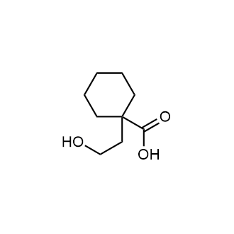 1-(2-Hydroxyethyl)cyclohexane-1-carboxylicacid structure