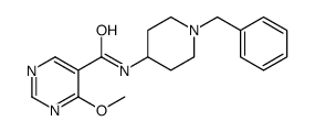 N-(1-Benzyl-4-piperidyl)-4-methoxy-5-pyrimidinecarboxamide structure