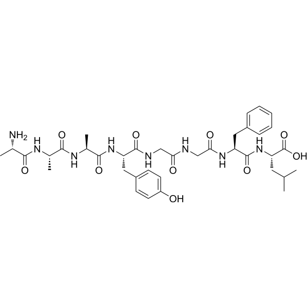 Ala-Ala-Ala-Tyr-Gly-Gly-Phe-Leu结构式