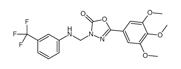 3-[[3-(trifluoromethyl)anilino]methyl]-5-(3,4,5-trimethoxyphenyl)-1,3,4-oxadiazol-2-one结构式