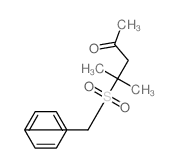 4-benzylsulfonyl-4-methyl-pentan-2-one structure