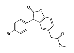 methyl 2-[3-(4-bromophenyl)-2-oxo-3H-1-benzofuran-5-yl]acetate Structure