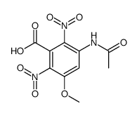 2,6-dinitro-3-methoxy-5-acetylaminobenzoic acid Structure