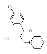 2-Propen-1-one,1-(4-hydroxyphenyl)-2-(1-piperidinylmethyl)-, hydrochloride (1:1)结构式