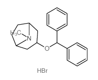 8-Azabicyclo[3.2.1]octane,3-(diphenylmethoxy)-8-methyl-, hydrobromide (1:1)结构式