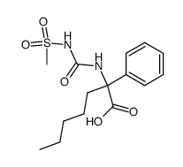 N-(1-carboxy-1-phenylhexyl)-N'-(methanesulfonyl)urea结构式