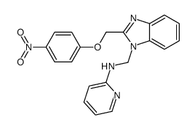 1H-Benzimidazole-1-methanamine, 2-((4-nitrophenoxy)methyl)-N-2-pyridin yl- structure