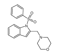 4-((1-(phenylsulfonyl)-1H-indol-2-yl)methyl)morpholine Structure