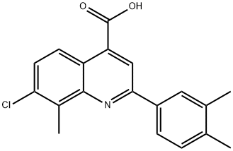 7-chloro-2-(3,4-dimethylphenyl)-8-methylquinoline-4-carboxylic acid Structure
