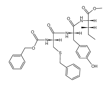 S-benzyl-N-benzyloxycarbonyl-cysteinyl=>tyrosyl=>isoleucine methyl ester Structure