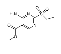 4-amino-2-ethanesulfonyl-pyrimidine-5-carboxylic acid ethyl ester结构式