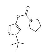 (1-tert-butylpyrazol-4-yl) pyrrolidine-1-carboxylate结构式