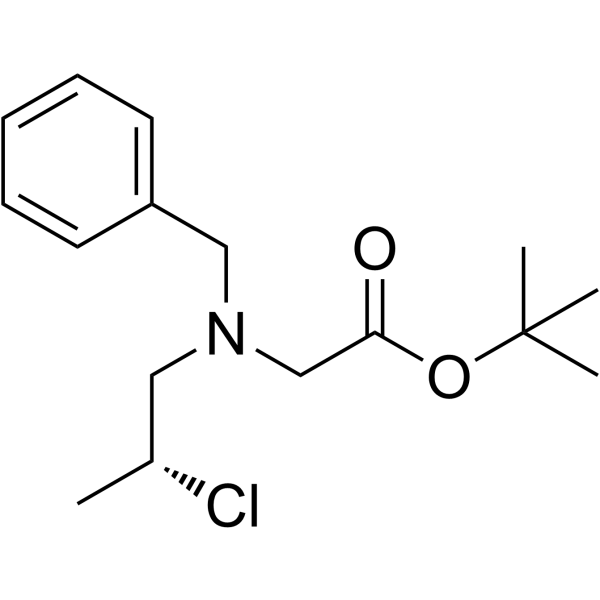 tert-Butyl (R)-N-benzyl-N-(2-chloropropyl)glycinate structure