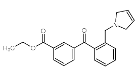 3'-CARBOETHOXY-2-(3-PYRROLINOMETHYL) BENZOPHENONE结构式