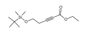 5-{[(tert-butyldimethyl)silyl]oxy}pent-2-ynoic acid ethyl ester Structure