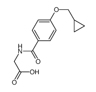 2-[[4-(cyclopropylmethoxy)benzoyl]amino]acetic acid Structure