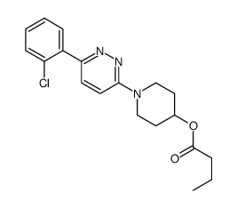 [1-[6-(2-chlorophenyl)pyridazin-3-yl]piperidin-4-yl] butanoate结构式