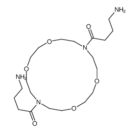 4-amino-1-[16-(4-aminobutanoyl)-1,4,10,13-tetraoxa-7,16-diazacyclooctadec-7-yl]butan-1-one Structure