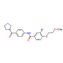 3-Bromo-4-(2-methoxyethoxy)-N-[4-(1-pyrrolidinylcarbonyl)phenyl]benzamide Structure