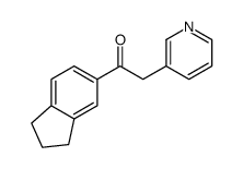 1-(2,3-dihydro-1H-inden-5-yl)-2-pyridin-3-ylethanone结构式