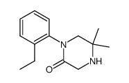 5,5-dimethyl-1-(2-ethylphenyl)piperazin-2-one Structure