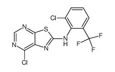 (7-Chloro-thiazolo[5,4-d]pyrimidin-2-yl)-(2-chloro-6-trifluoromethyl-phenyl)-amine结构式