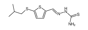 5-isobutylmercapto-thiophene-2-carbaldehyde thiosemicarbazone Structure