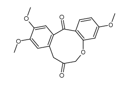 3,10,11-trimethoxy-8H-dibenz[b,e]oxonin-7,13-dione Structure