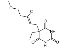 5-(3-chloro-5-methoxy-pent-2-enyl)-5-ethyl-pyrimidine-2,4,6-trione Structure